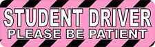 10x3 Please Be Patient Student Driver Sticker Car Truck Vehicle Bumper Decal picture