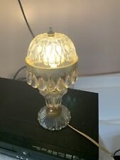 Vintage Michelotti Boudoir Lamp with Shade 9.5 InchCrystal Glass Made in Holland picture