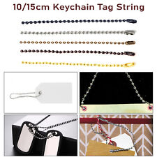 100pcs Metal Ball Bead Chain Connector Clasp Dog Tag Keychain 10/15cm Long picture