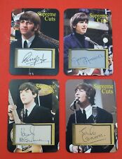 The Beatles Supreme Autographs Cuts Die-Cut SAMPLE Set (4) Trading Cards picture