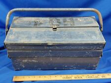 Antiuqe-VTG Metal Accordion Folding Tool Tackle Box Oxcan Machinist Mechanic picture