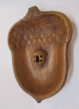 Vintage 1950's Multi-Products Brown Syroco Plastic Acorn Shaped Nut Bowl Dish picture