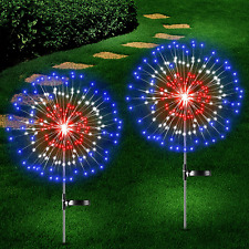 Outdoor Solar Patriotic Firework Lights, 2 Pack picture