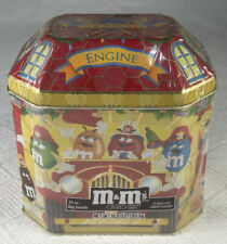NOS Vintage M&M 1997 Christmas Village Series Collectible Tin #6 Fire House picture