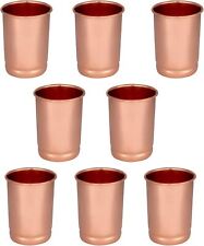 Handmade Plain Copper Tumblers for Drinking  Ayurvedic Health Benefits Set Of 8 picture