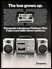 1982 Panasonic Platinum Plus RX-C100 Portable Stereo System Vintage PRINT AD B&W picture