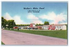 Ripley Tennessee TN Postcard Walker's Motor Court Exterior Roadside Scene c1940s picture