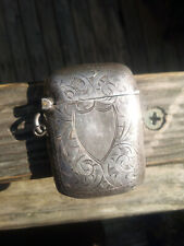 Antique Sterling Silver Vesta/Match Safe Early to mid 1800's Brittish picture