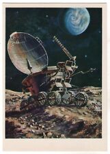 1975 COSMOS SPACE Automatic Lunokhod-2 on the Moon OLD Soviet Russian Postcard picture