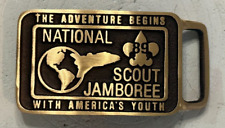 BSA Max Silber 1989 National Jamboree Boy Scout Belt Buckle EXCELLENT Condition picture