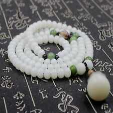 8-9mm Fashion round white bodhi root moneybag Buddha beads bracelet Relief picture