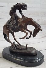 RATTLESNAKE Frederic Remington Bronze on Marble Desktop Statue Sculpture 9