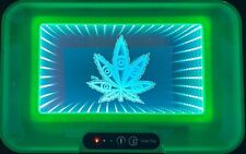 💚3D RGB LED LIGHT UP GLOW  ROLLING TRAY💛😎RANDOM COLORS & DESIGNS picture