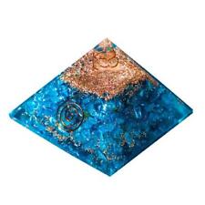 Extra Large 65-70 MM Orgonite Aquamarine Healing Pyramid Reiki Power Oregon Emf picture