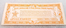 Poll Parrot Shoe Purchase $1 Prize Money Coupon For Prizes New NOS 1950s picture