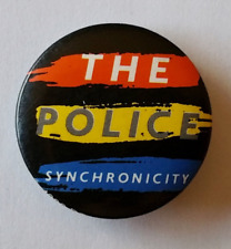 THE POLICE Pinback  Synchronicity Vintage Button Badge Rare 1.25