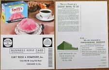 Swift's Ice Cream 1950s Curt Teich Salesmen's Sample Chrome Advertising Postcard picture