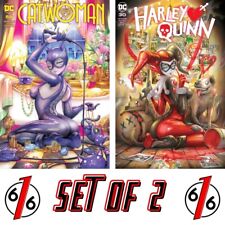 🔥 CATWOMAN 58 & HARLEY QUINN 30 RACHTA LIN 616 Trade Dress Variant Set picture