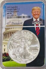 2021 American Silver Eagle $1  T-1 DONALD TRUMP  NGC MS70 FIRST DAY OF ISSUE picture
