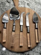 Vintage - FRONTIER FORGE - Lucite Handle 5 Pc Stainless Cake Pie Cheese Servers picture