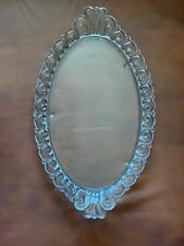 VINTAGE OVAL L.E. Smith CLEAR GLASS 14