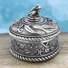Frog Miniature Jewellery Box, Australian Made Pewter picture