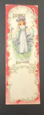 Rare Victorian Era Advertising Trade Card Bookmark Ramon's Nerve Bone Oil  picture