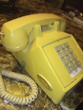 Vintage ITT Push Button LEGACY Touch-Tone Desk Phone Yellow Gold Beige Corded picture