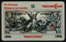 $5. Mid-America Coin Conv. (06/96) Photo of 1896 $5. Educational Note Phone Card picture