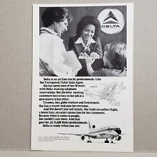 1978 Delta Airlines Print Ad Wide Ride L1011 TriStar Dot Turnipseed picture