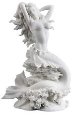 JFSM INC Large Beautiful Mermaid on Rock - White Statue Sculpture Figurine picture