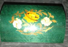 Gorgeous Green Inlaid music box. Perfect For Mother's Day  picture