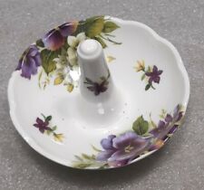 Vintage Hand Painted Porcelain Jewelry Ring Holder / Dish Tree picture