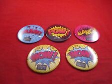 Grand Hyatt Hotel Comic Book Style Actions Promo Pin Set - Wow Smash Pow Bang picture