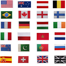 National Country Flags different sizes Iron Sew on Embroidered Patch Badge picture