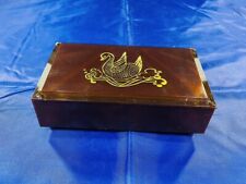 YAPS Music Box Its A Small World Mirrored Jewelry Box Moving Swan Vintage 1981 picture