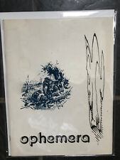 Ophemera #1 1977 Fanzine picture