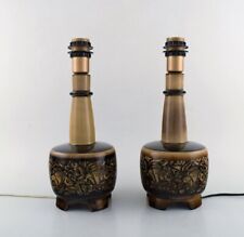 Nils Thorsson (1898-1975) for Royal Copenhagen. Two stoneware table lamps. picture