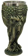 Ebros 7 Inch High Cthulhu Goblet Resin Figurine Stainless Steel Insert picture