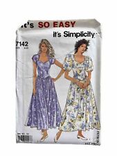 Butterick 7142 Dress Sweetheart Neckline Full Skirt Fitted Bodice Sz 8-20 Uncut picture