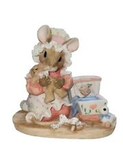 VTG Priscilla Mouse Tales Figurine Hush My Baby My Doll Teddy Bear Enesco 95 picture