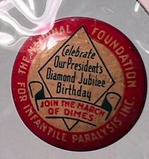 Vintage March of Dimes Infantile Paralysis Pin picture