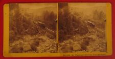 ANTIQUE STEREOVIEW SV KILBURN MT WASHINGTON COG RAILROAD RAILWAY FROM DEPOT NH  picture