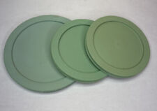 (3) Martha Stewart Everyday Green Replacement Storage Lids 1 Quart (1) 2 Cup (2) picture