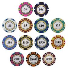 200 Monte Carlo Club Poker Chips - 14 gram - Pick Your Denominations picture