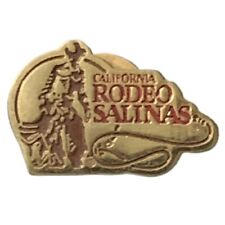 Vintage California Rodeo Salinas Gold Tone Travel Souvenir Pin picture