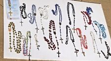 CATHOLIC RELIGIOUS VINTAGE ROSARY LOT 17 ROSARIES  PLASTIC BEADS picture
