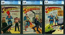 Superman #122, #124, & #135 CGC Lot Silver DC (Black Knight & 2nd Lori Lemaris) picture