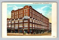Poughkeepsie NY-New York, The Windsor Hotel, Antique Vintage Souvenir Postcard picture