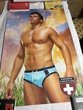Andrew Christian Advertising Blue Swimsuit Gay Sexy 24x36 Poster Male Models picture